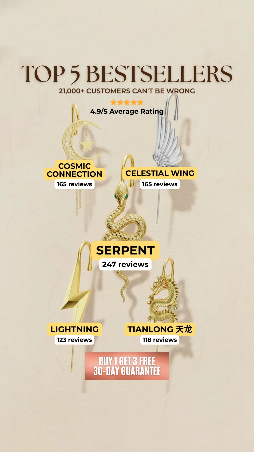 Ear Cuffs · Static Ad, EN