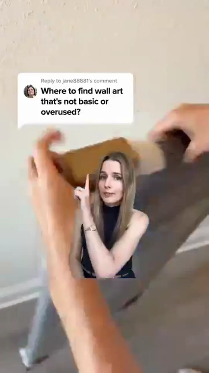Wohndeko, EU · Video · EN: Hook: “Where to find wall art that's not basic?”